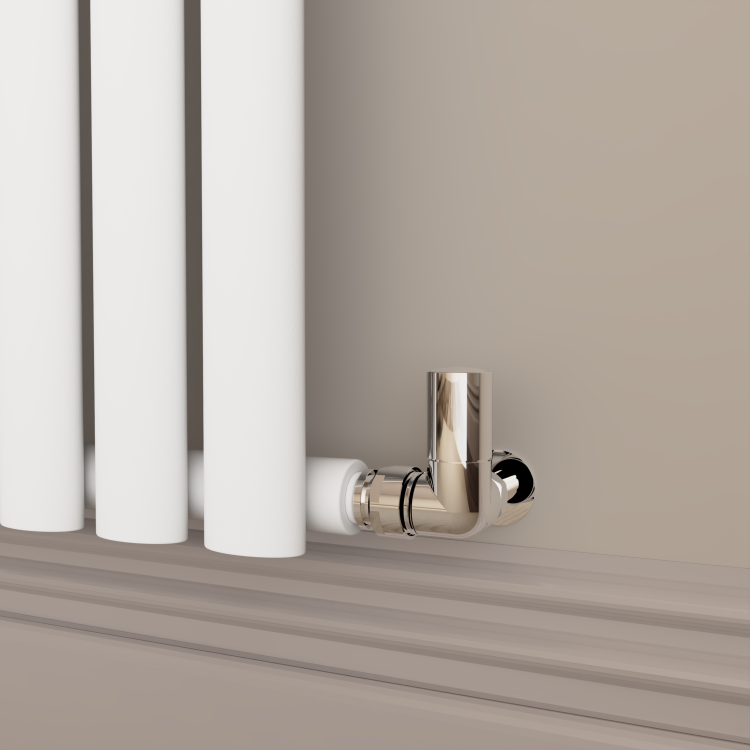 Sorrento White Horizontal Oval Designer Radiator 800x1003mm Single Panel 3311 BTU