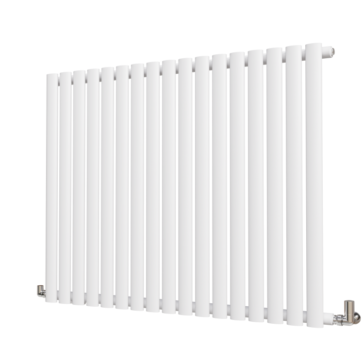 Sorrento White Horizontal Oval Designer Radiator 800x1003mm Single Panel 3311 BTU