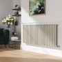 Linen Horizontal Smart Electric Radiator with Wi-Fi Thermostat - 2000W - H600xW1410mm - Bathroom Safe