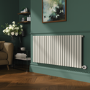 Linen Horizontal Smart Electric Radiator with Wi-Fi Thermostat - 2000W - H600xW1410mm - Bathroom Safe