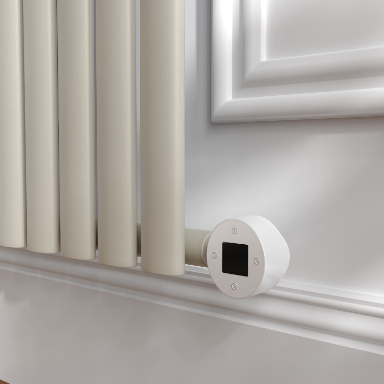 Linen Horizontal Smart Electric Radiator with Wi-Fi Thermostat - 2000W - H600xW1410mm - Bathroom Safe