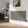 Smoked Stone Horizontal Smart Electric Radiator with Wi-Fi Thermostat - 2000W - H600xW1410mm - Bathroom Safe