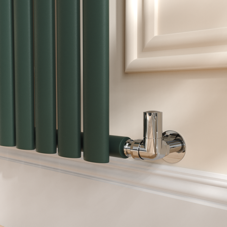 Sorrento Evergreen Horizontal Oval Designer Radiator 600x1416mm Single Panel 3783 BTU