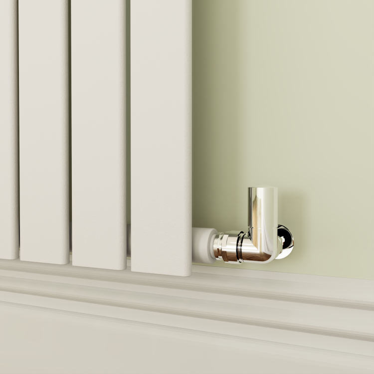 Riace White Horizontal Flat Designer Radiator 800x408mm Single Panel 1299 BTU