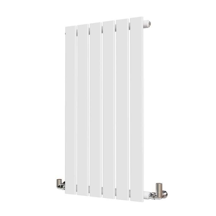 Riace White Horizontal Flat Designer Radiator 800x408mm Single Panel 1299 BTU