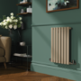 Sorrento Beige grey Horizontal Oval Designer Radiator 600x413mm Single Panel 1103 BTU
