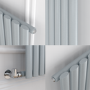 Sorrento Salt & Pepper Horizontal Oval Designer Radiator 600x413mm Single Panel 1103 BTU