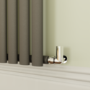 Sorrento Anthracite Horizontal Oval Designer Radiator 800x413mm Single Panel 1364 BTU