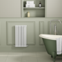 Sorrento White Horizontal Oval Designer Radiator 800x413mm Single Panel 1364 BTU