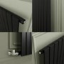 Riace Midnight Black Horizontal Flat Designer Radiator 800x612mm Single Panel 1947 BTU