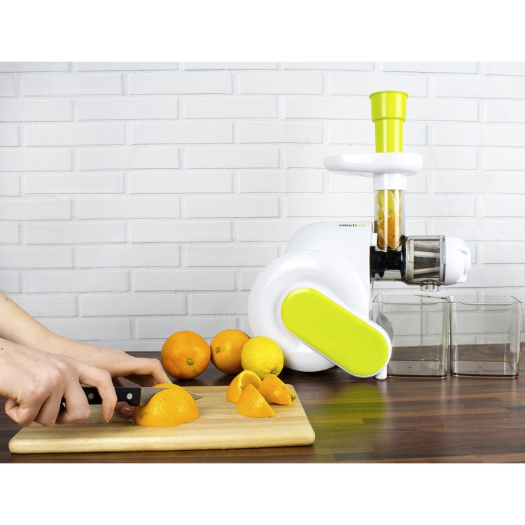 electriQ Horizontal Slow Masticating Cold Press Juicer Machine