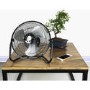 electriQ 9 Inch High Velocity Desk Fan - Black Metal Body