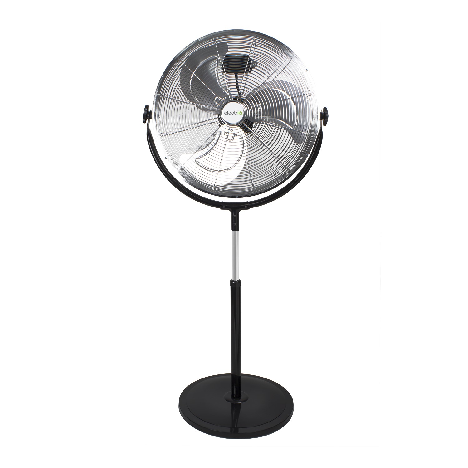 electriQ 20 Inch High Velocity Pedestal Fan - Black | electriQ