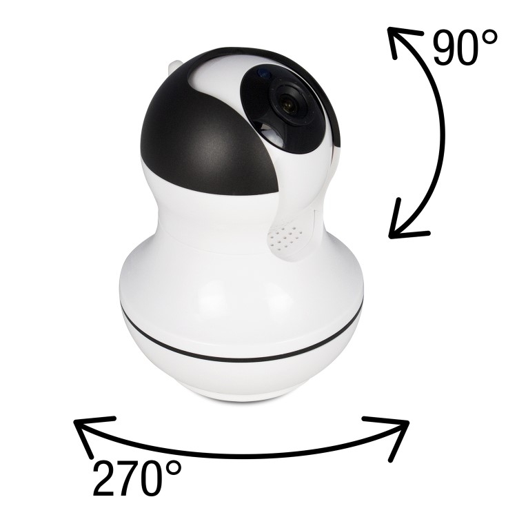 electriQ HD 1080p Wifi Pet & Baby Monitoring Pan Tilit Zoom Camera with 2-way Audio & dedicated App