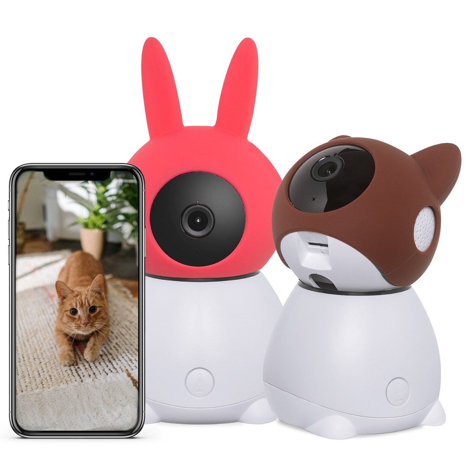 WiFi Smart 1080p HD Pet Camera with Infrared Night Vision Wide Viewing ...