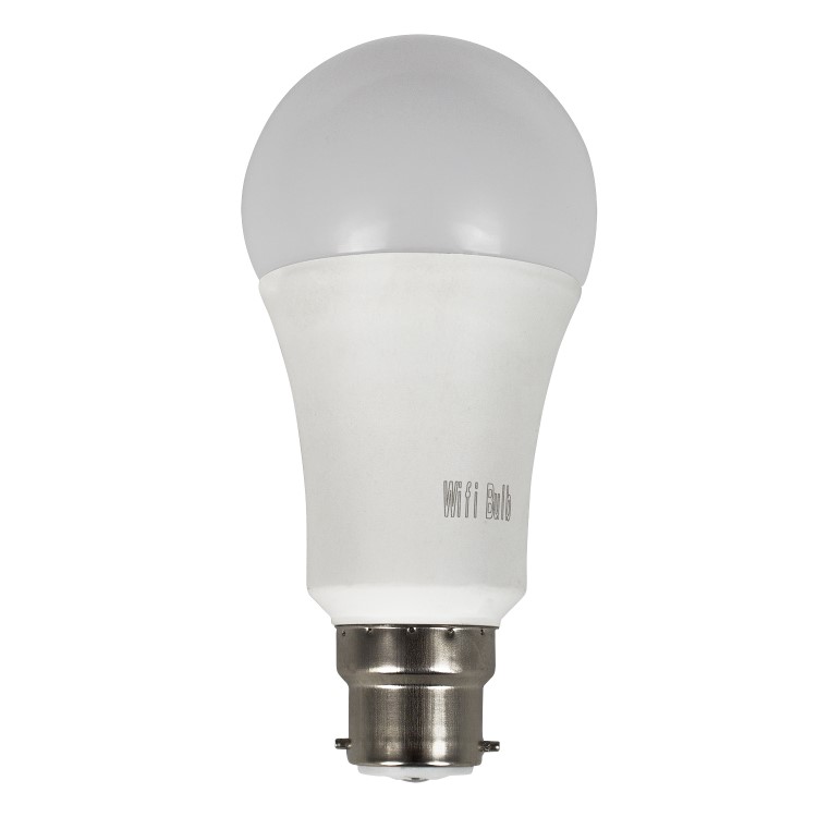 GRADE A1 - electriQ dimmable colour Smart Wifi Bulb with B22 bayonet ending - Alexa & Google Home compatible