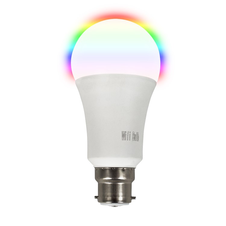 GRADE A1 - electriQ dimmable colour Smart Wifi Bulb with B22 bayonet ending - Alexa & Google Home compatible
