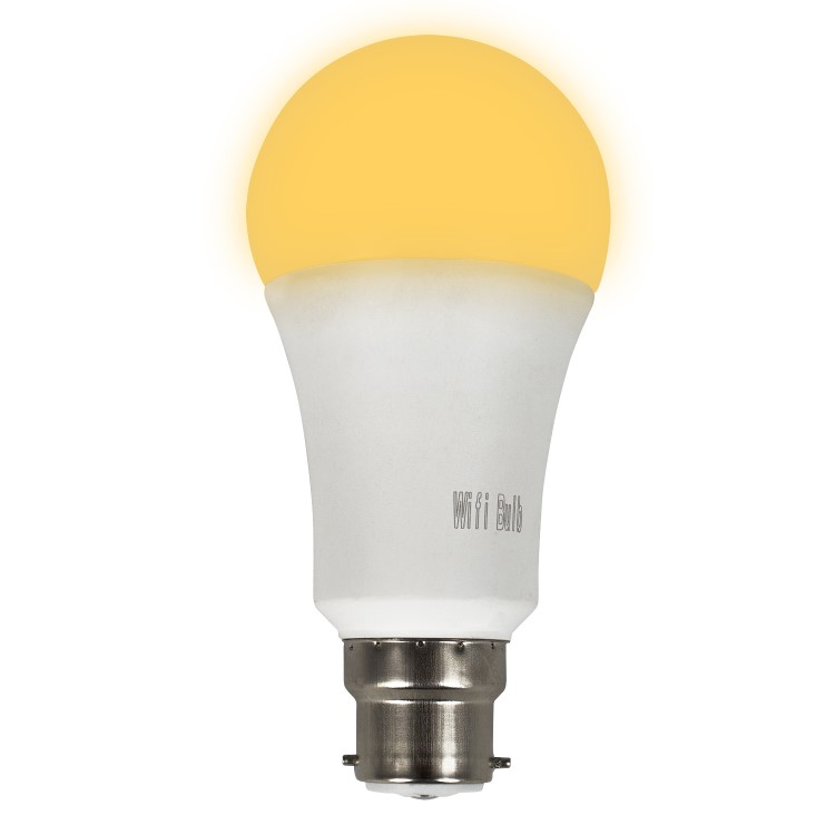 GRADE A1 - electriQ dimmable colour Smart Wifi Bulb with B22 bayonet ending - Alexa & Google Home compatible