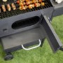 GRADE A2 - The American Tennessee Charcoal Grill BBQ with Chimney Smoker Function