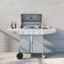 GRADE A2 - The Kentucky Premium 4 Burner Gas BBQ in Silver