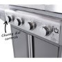 GRADE A2 - The Kentucky Premium 4 Burner Gas BBQ in Silver