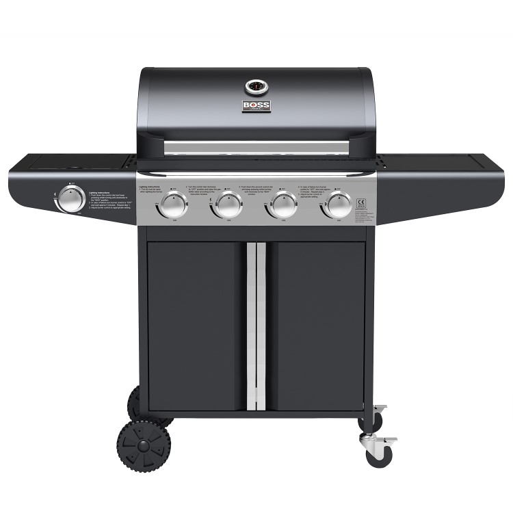 Refurbished Boss Grill Kentucky Premium 4 Burner Gas BBQ Grill - Black