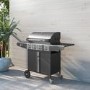 GRADE A2 - The Kentucky Premium 4 + 1 Burner Black Gas BBQ