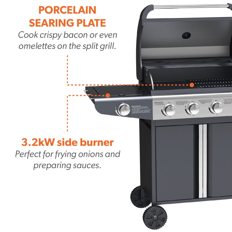 Refurbished Boss Grill Kentucky Premium 4 Burner Gas BBQ Grill - Black