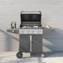 GRADE A2 - The Kentucky Premium 4 + 1 Burner Black Gas BBQ