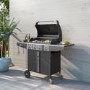 GRADE A2 - The Kentucky Premium 4 Burner Black Gas BBQ - Includes BBQ Cover and Utensils Set