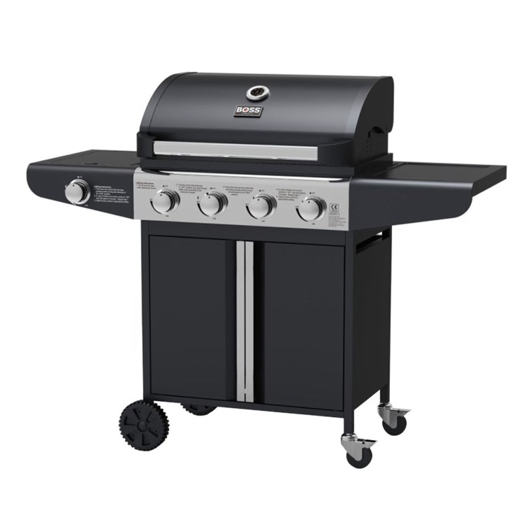 Refurbished Boss Grill Kentucky Premium 4 Burner Gas BBQ Grill - Black