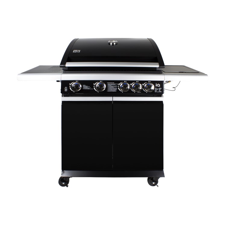 Refurbished Boss Grill Alabama Elite - 4 Burner Gas BBQ Grill with Side Burner - Black