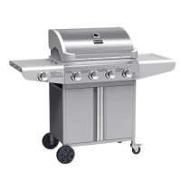 Refurbished Boss Grill Kentucky Premium - 4 Burner Gas BBQ Grill with Side Burner - Stainless Steel
