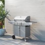 GRADE A2 - The Kentucky Premium 4 Burner Gas BBQ in Silver