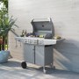 GRADE A2 - The Kentucky Premium 4 Burner Gas BBQ in Silver