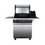GRADE A2 - The Alabama Elite 4 Burner Gas BBQ in Stainless Steel - Includes BBQ Cover