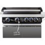 GRADE A2 - The Alabama Elite 4 Burner Gas BBQ in Stainless Steel - Includes BBQ Cover