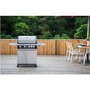GRADE A2 - The Alabama Elite 4 Burner Gas BBQ in Stainless Steel - Includes BBQ Cover