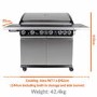 GRADE A2 - The Alabama Elite 6 Burner Gas BBQ In Stainless Steel