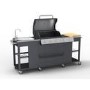 Refurbished Boss Grill Texas Outdoor Kitchen - 4 Burner Gas BBQ Grill with Side Burner - Black