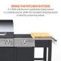 Boss Grill Texas Outdoor Kitchen - 4 Burner Gas BBQ Grill with Side Burner - Black