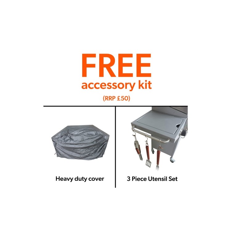 GRADE A3 - The West Virginia Classic 4 + 1 Burner Gas BBQ in Silver. 