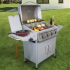 GRADE A2 - The West Virginia Classic 4 + 1 Burner Gas BBQ in Silver