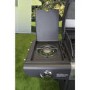 GRADE A3 - The Kentucky Premium 6 Burner Black Gas BBQ with Side Burner - Includes BBQ Cover and Utensil Set