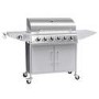 Refurbished electriQ The Georgia Classic 6 Burner Gas BBQ with side burners in Stainless Steel Includes FREE BBQ Cover and Utensil Set
