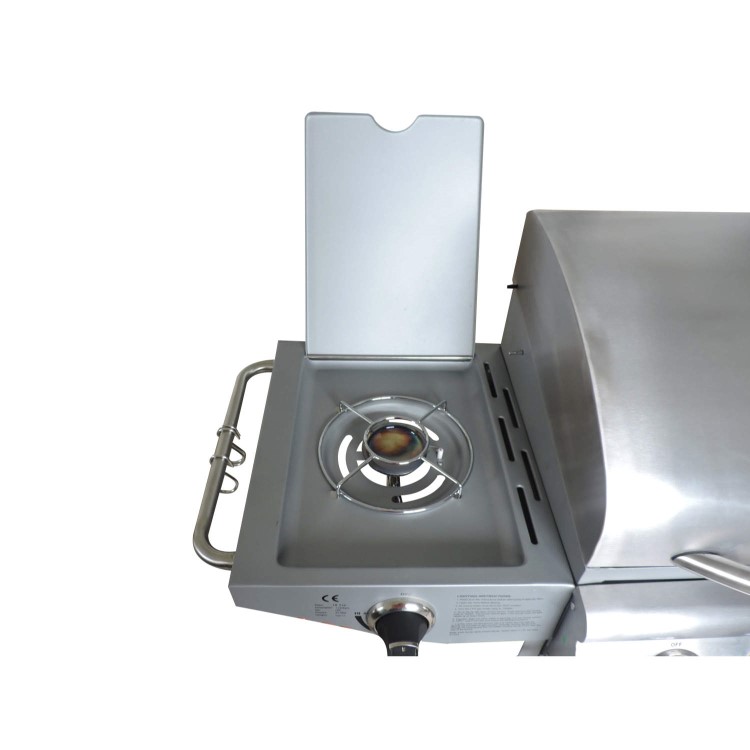 GRADE A2 - The Georgia Classic 6 + 1 Burner Gas BBQ in Silver.