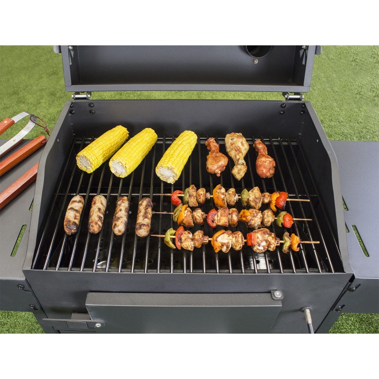 GRADE A2 - The American Tennessee Charcoal Grill BBQ with Chimney Smoker Function