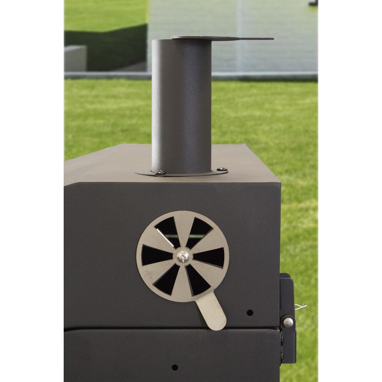 GRADE A2 - The American Tennessee Charcoal Grill BBQ with Chimney Smoker Function