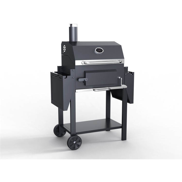GRADE A2 - The American Tennessee Charcoal Grill BBQ with Chimney Smoker Function