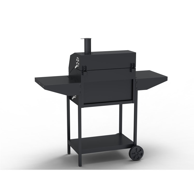 GRADE A2 - The American Tennessee Charcoal Grill BBQ with Chimney Smoker Function